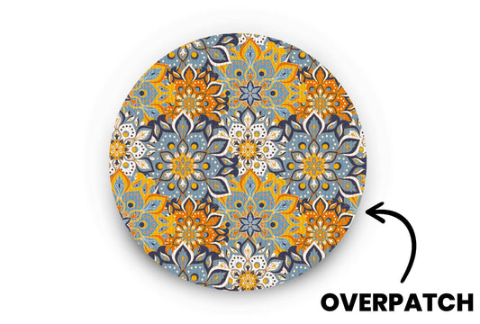 70's Funky Florals Patch - Overpatches for Single diabetes supplies and insulin pumps
