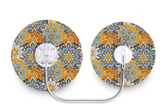 70's Funky Florals Patch - Tru - Steel for Single diabetes supplies and insulin pumps