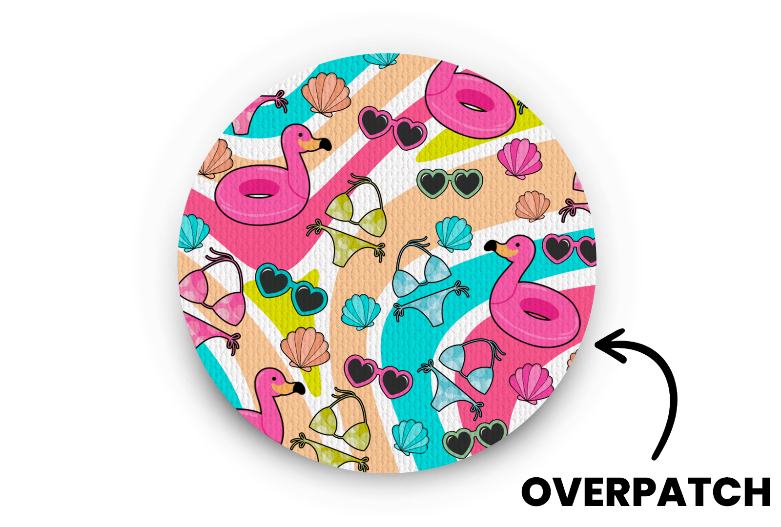 Beach Vibes Patch for Overpatch diabetes supplies and insulin pumps