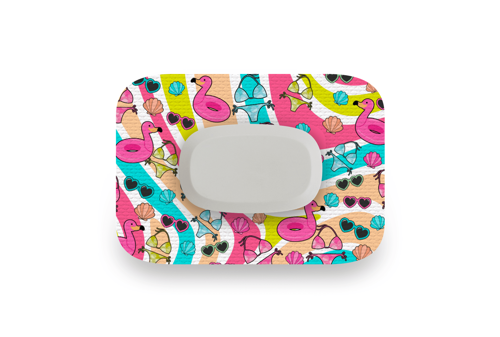 Beach Vibes Patch for GlucoRX Aidex diabetes supplies and insulin pumps