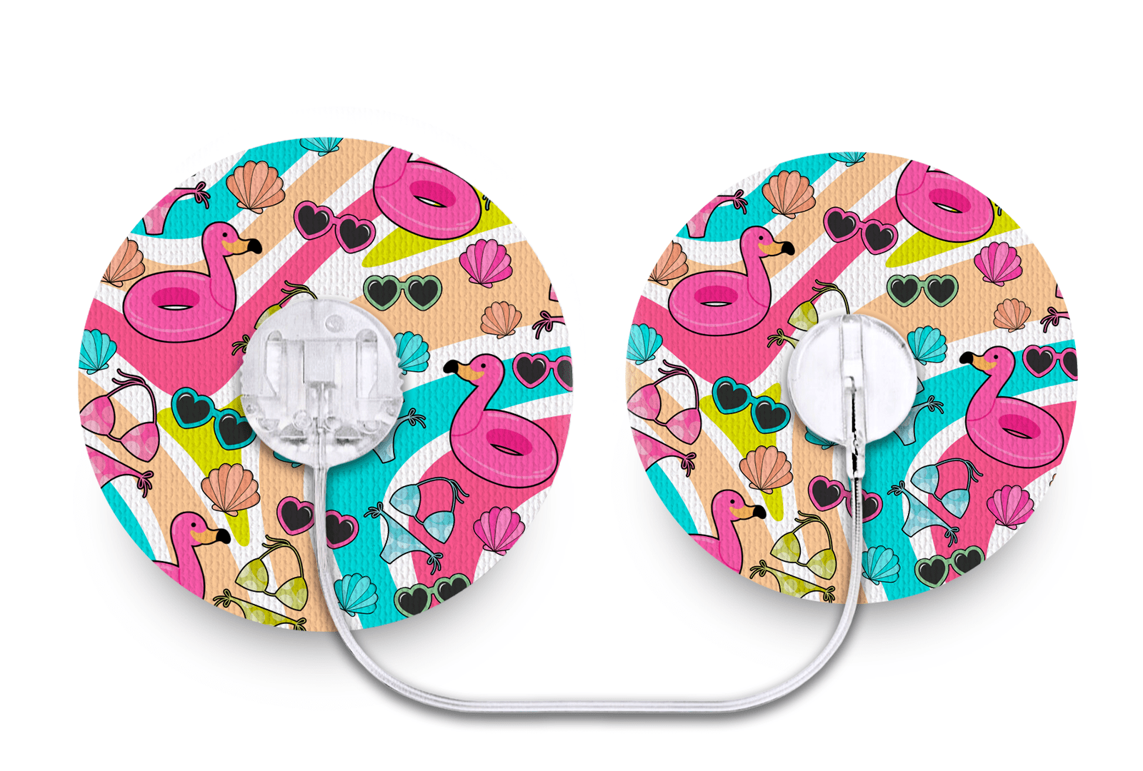 Beach Vibes Patch - Tru - Steel for Single diabetes supplies and insulin pumps