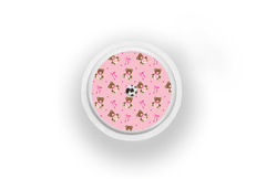 Bears and Bows Sticker for Freestyle Libre diabetes supplies and insulin pumps