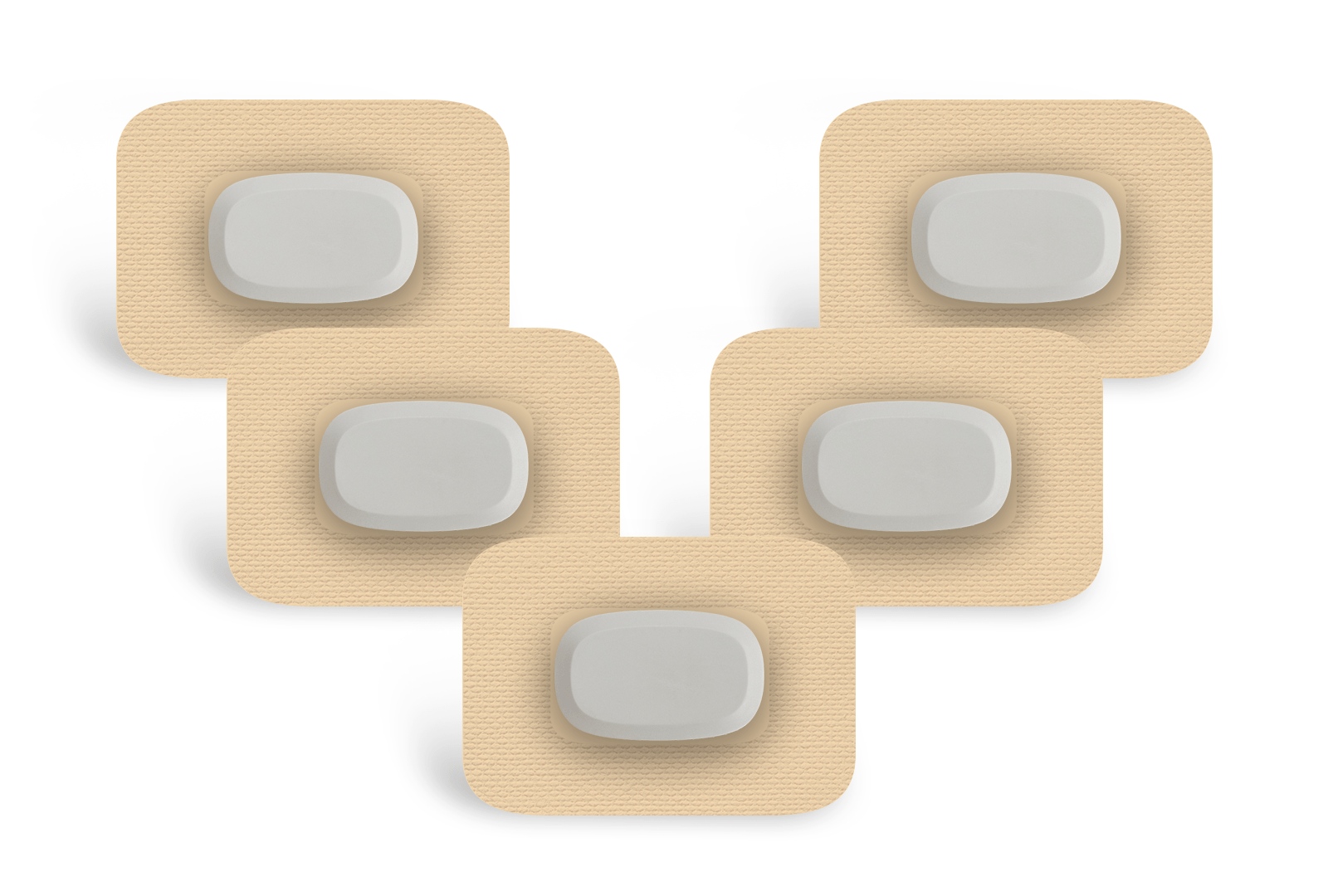 Beige Patch Pack for GlucoRX Aidex diabetes supplies and insulin pumps