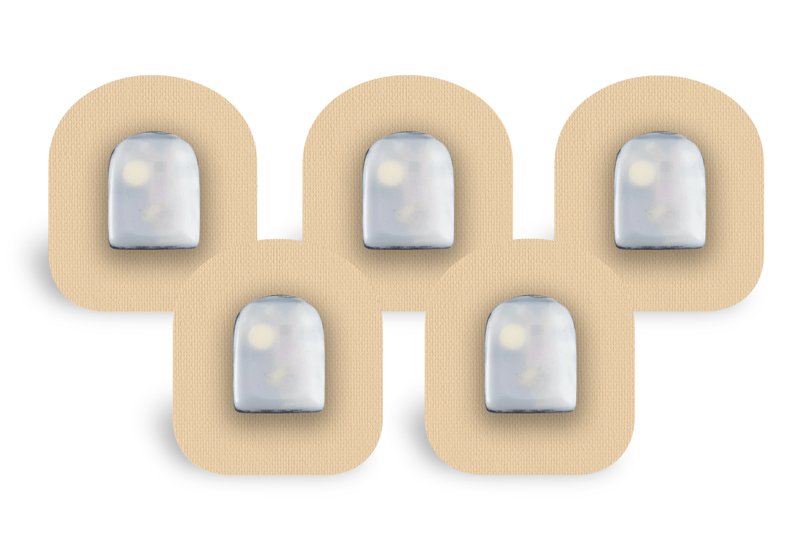 Beige Patch Pack for Omnipod diabetes supplies and insulin pumps