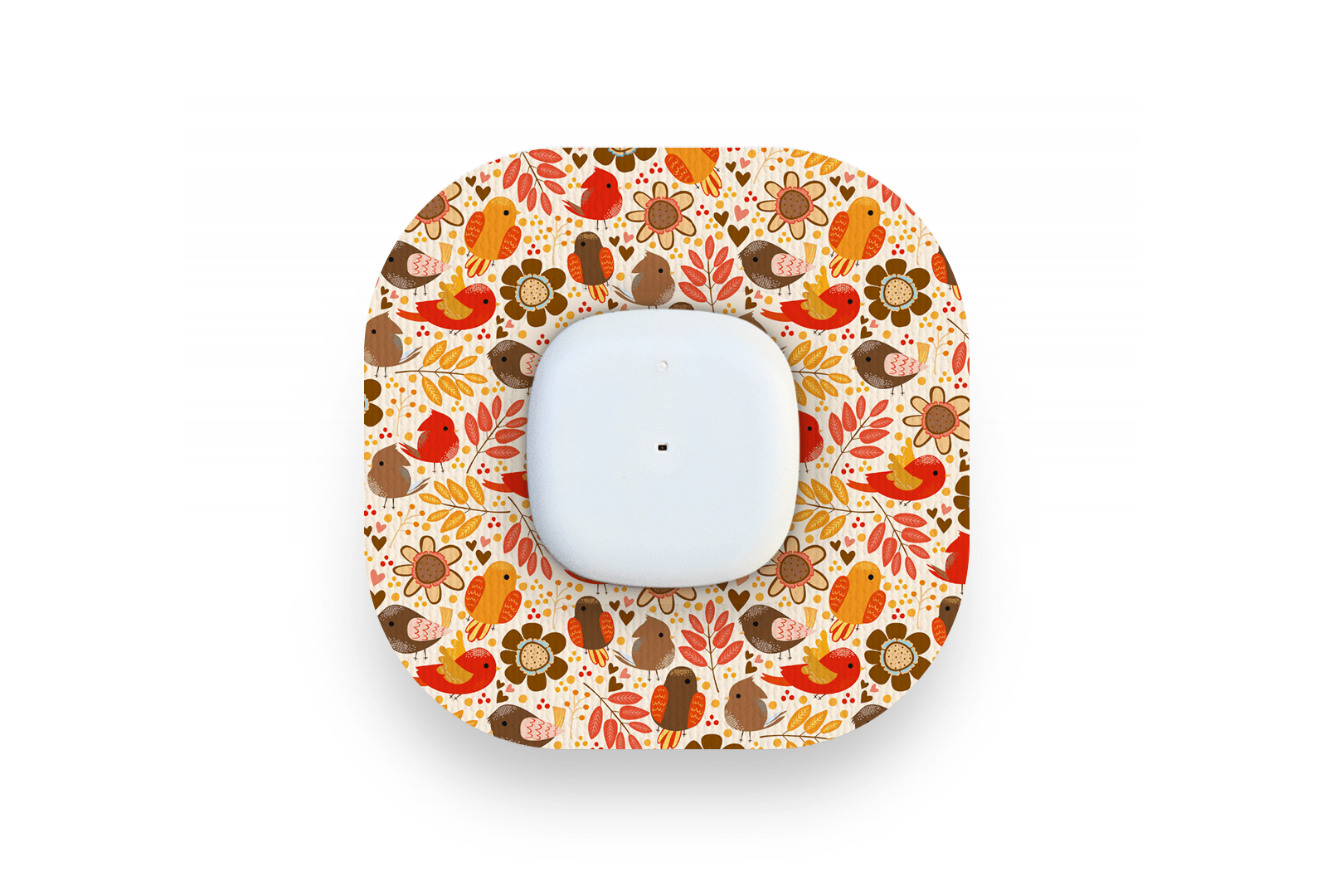 Birds & Flowers Patch - Simplera for Single diabetes supplies and insulin pumps