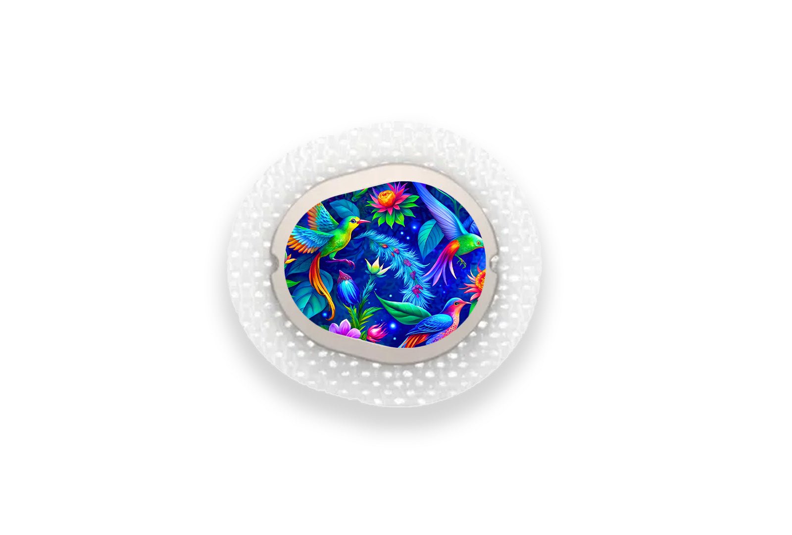 Birds In Paradise Sticker for Novopen 4, 5, 6, or Echo diabetes supplies and insulin pumps