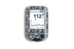 Monochrome Flowers Sticker for Freestyle Libre Reader diabetes CGMs and insulin pumps