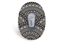 Black Pattern Patch - Dexcom G6 / One for Single diabetes supplies and insulin pumps