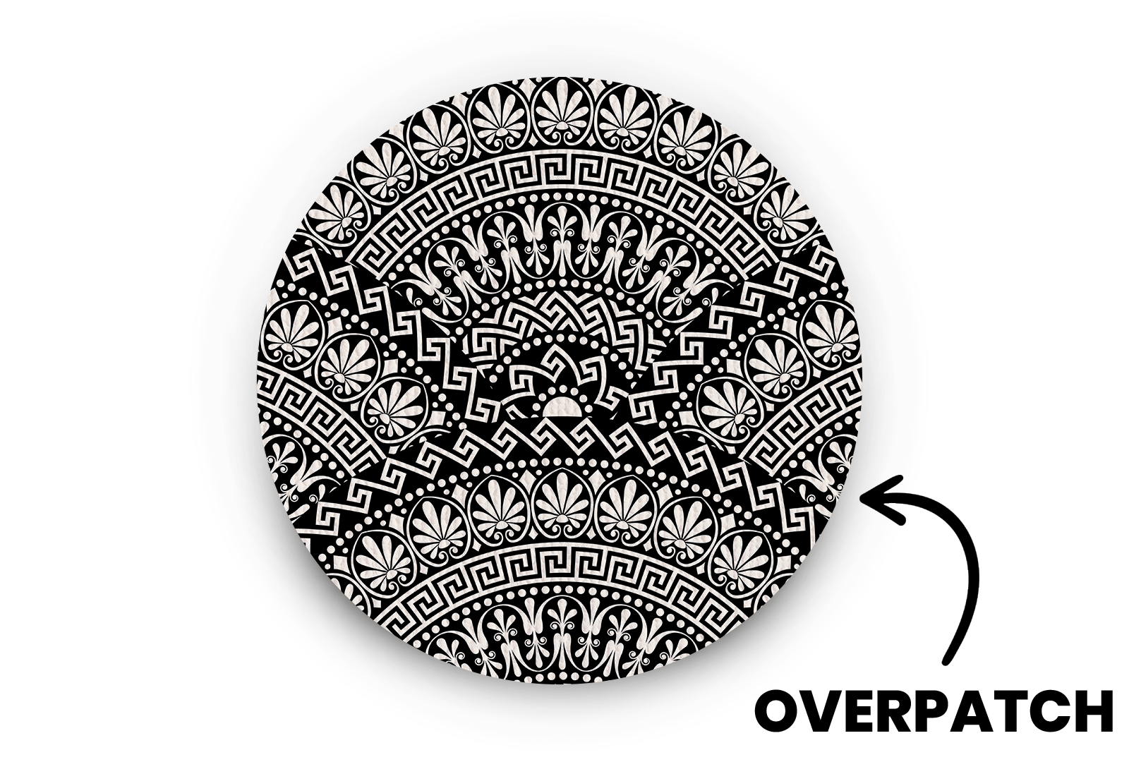 Black Pattern Patch - Overpatches for Single diabetes supplies and insulin pumps