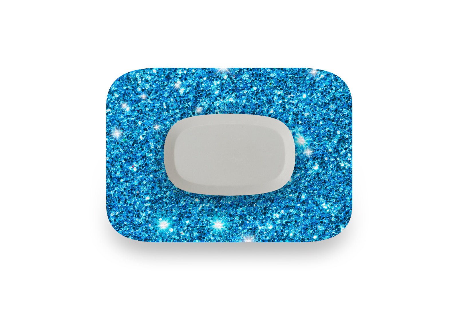 Blue Glitter Patch for GlucoRX Aidex diabetes supplies and insulin pumps