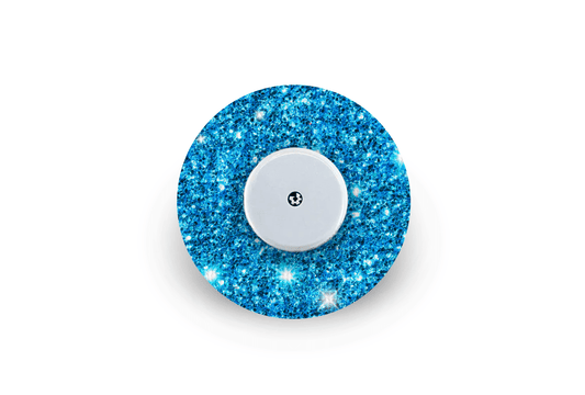 Blue Glitter Patch for Freestyle Libre 2 diabetes supplies and insulin pumps