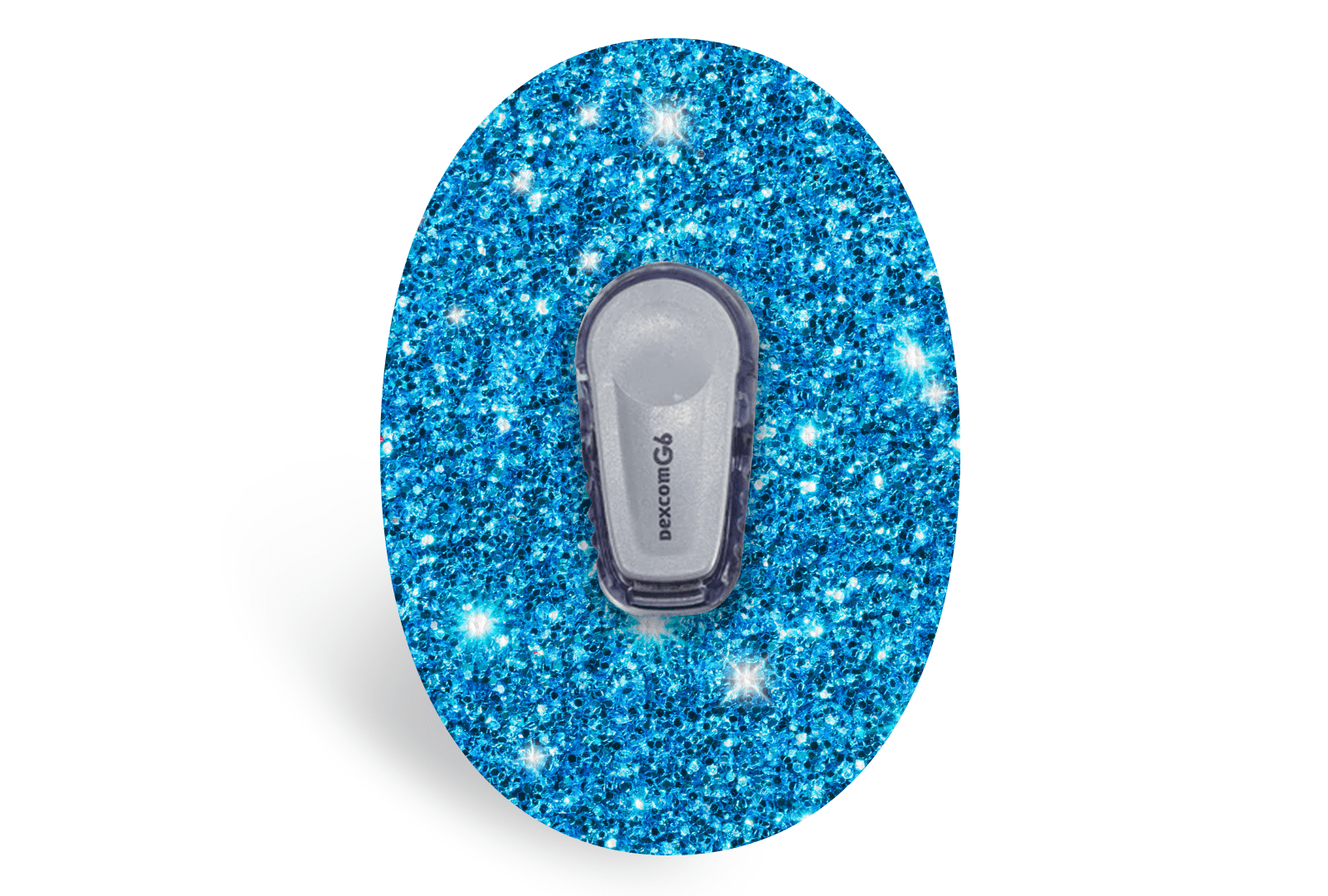 Blue Glitter Patch for Dexcom G6 / One diabetes supplies and insulin pumps