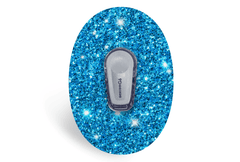 Blue Glitter Patch for Dexcom G6 / One diabetes supplies and insulin pumps
