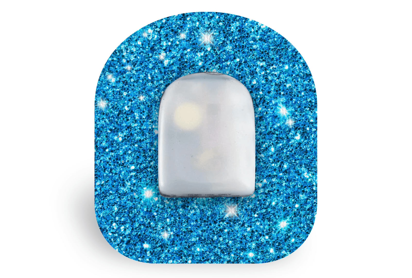 Blue Glitter Patch for Omnipod diabetes supplies and insulin pumps