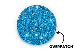 Blue Glitter Patch for Freestyle Libre 3 diabetes supplies and insulin pumps