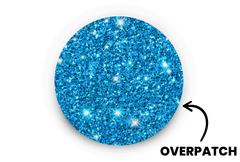 Blue Glitter Patch for Freestyle Libre 3 diabetes supplies and insulin pumps