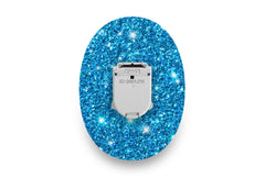Blue Glitter Patch for Glucomen Day diabetes supplies and insulin pumps