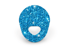 Blue Glitter Patch for Guardian Enlite diabetes supplies and insulin pumps