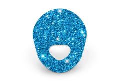 Blue Glitter Patch for Guardian Enlite diabetes supplies and insulin pumps