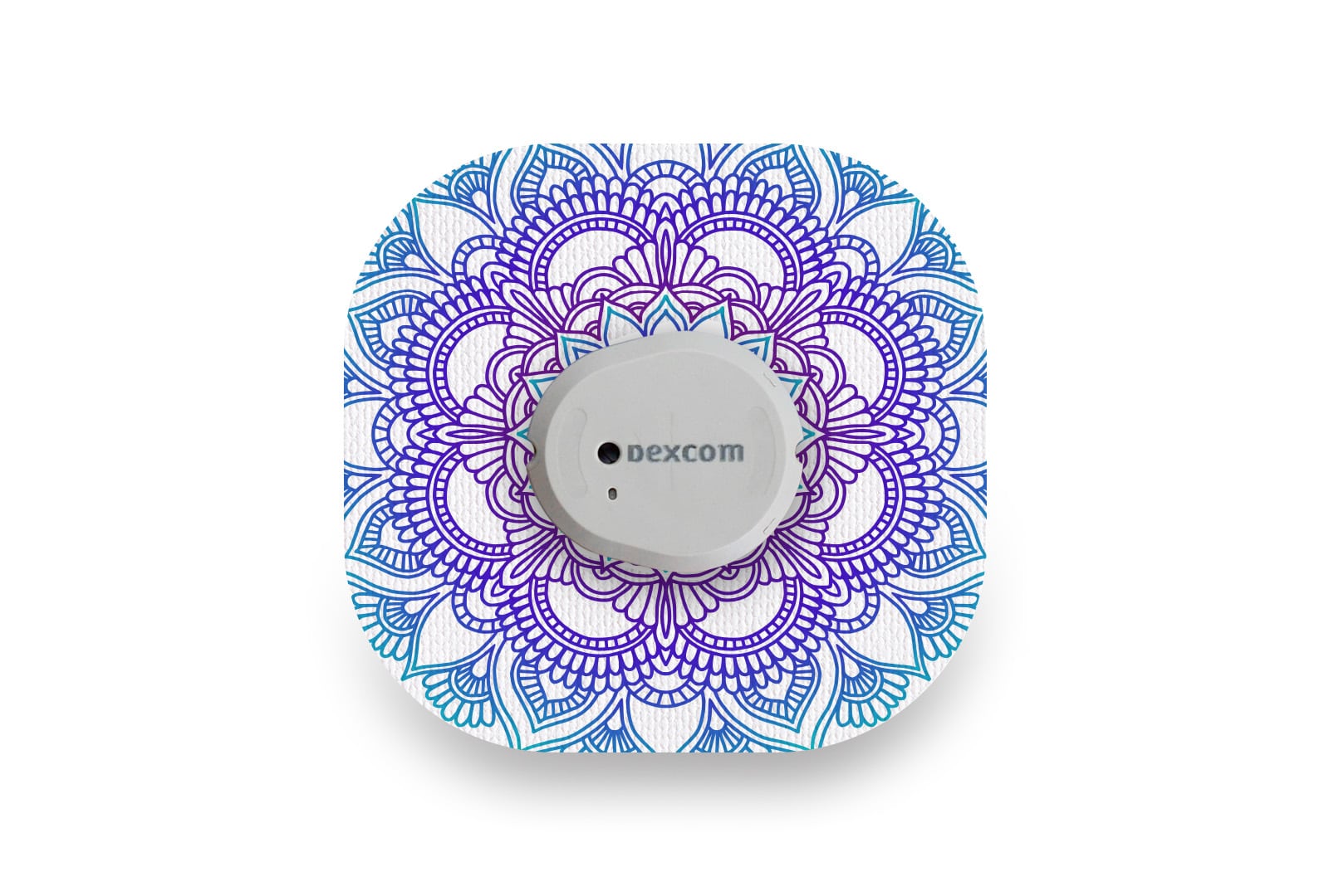 Blue Mandala Patch - 20 Pack for Dexcom G7 diabetes supplies and insulin pumps