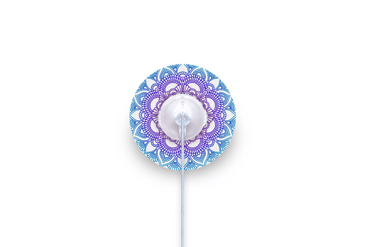 Blue Mandala Patch - mylife Orbit for Single diabetes supplies and insulin pumps