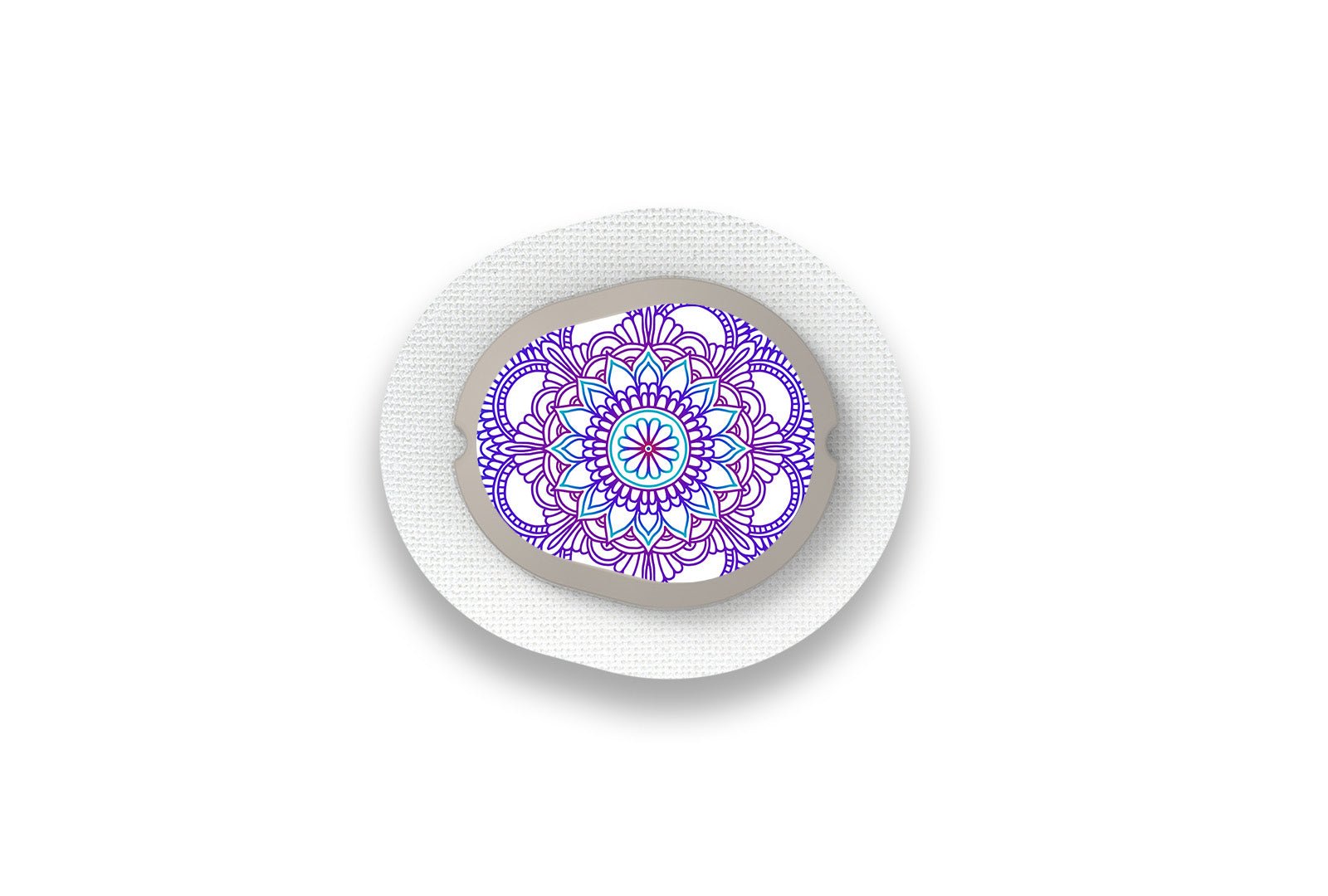 Blue Mandala Sticker - Dexcom G7 / One+ Sensor for diabetes supplies and insulin pumps