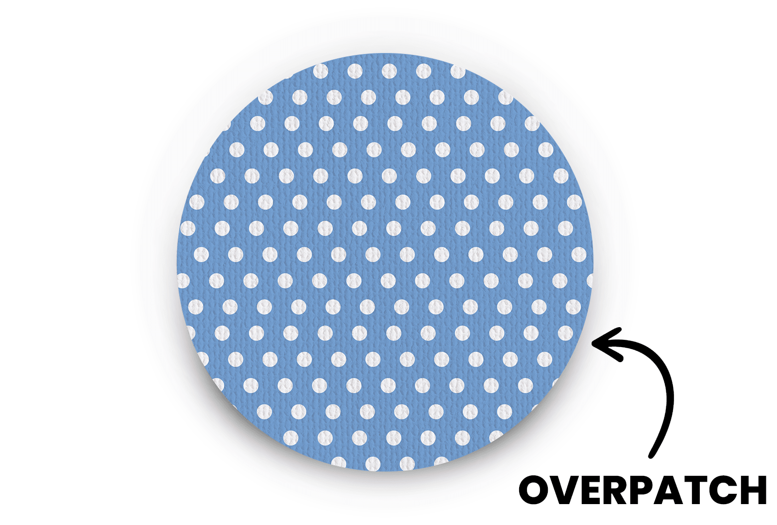 Blue Polka Dot Patch for Freestyle Libre 3 diabetes supplies and insulin pumps