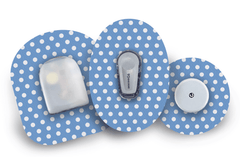 Blue Polka Dot Patch for Freestyle Libre 2 diabetes supplies and insulin pumps