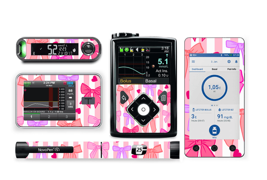 Bows Sticker for Novopen 4, 5, 6, or Echo diabetes supplies and insulin pumps