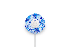Bright Blue Bloom Patch for Minimed QuickSet diabetes supplies and insulin pumps