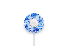 Bright Blue Bloom Patch - Minimed QuickSet for Single diabetes supplies and insulin pumps