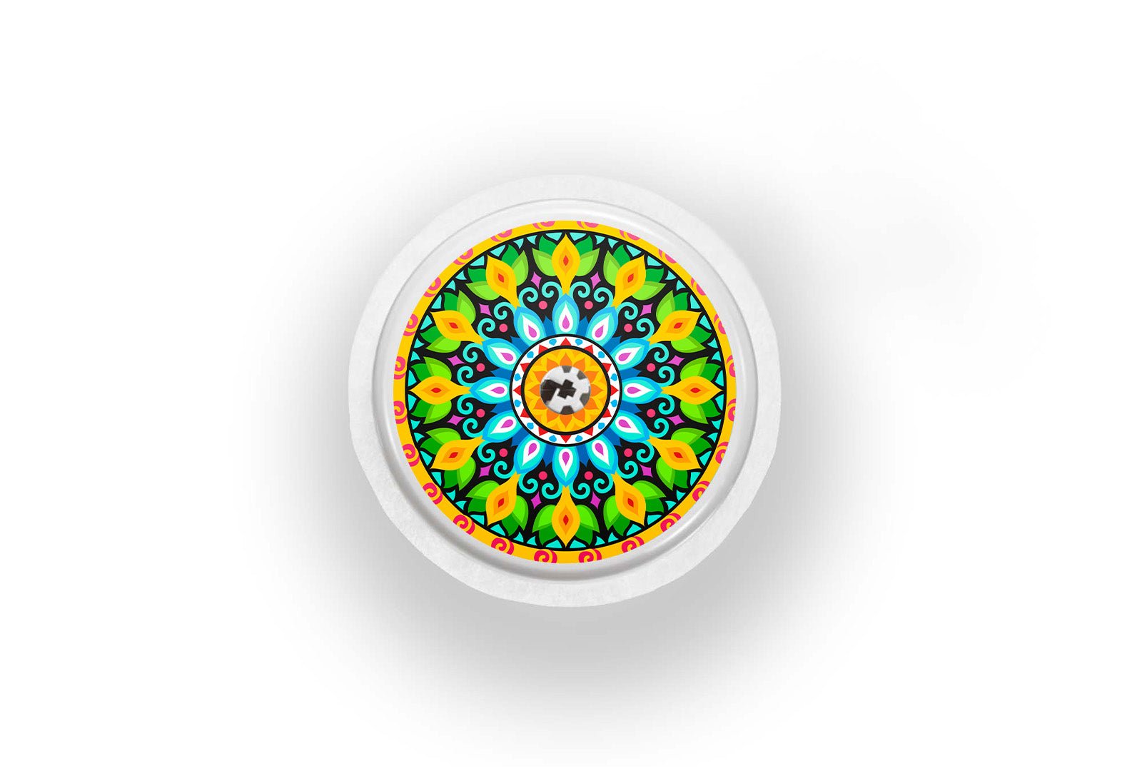 Bright Mandala Sticker for Novopen 4, 5, 6, or Echo diabetes supplies and insulin pumps
