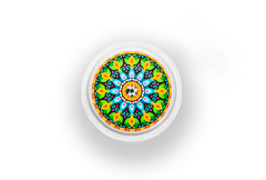Bright Mandala Sticker for Novopen 4, 5, 6, or Echo diabetes supplies and insulin pumps