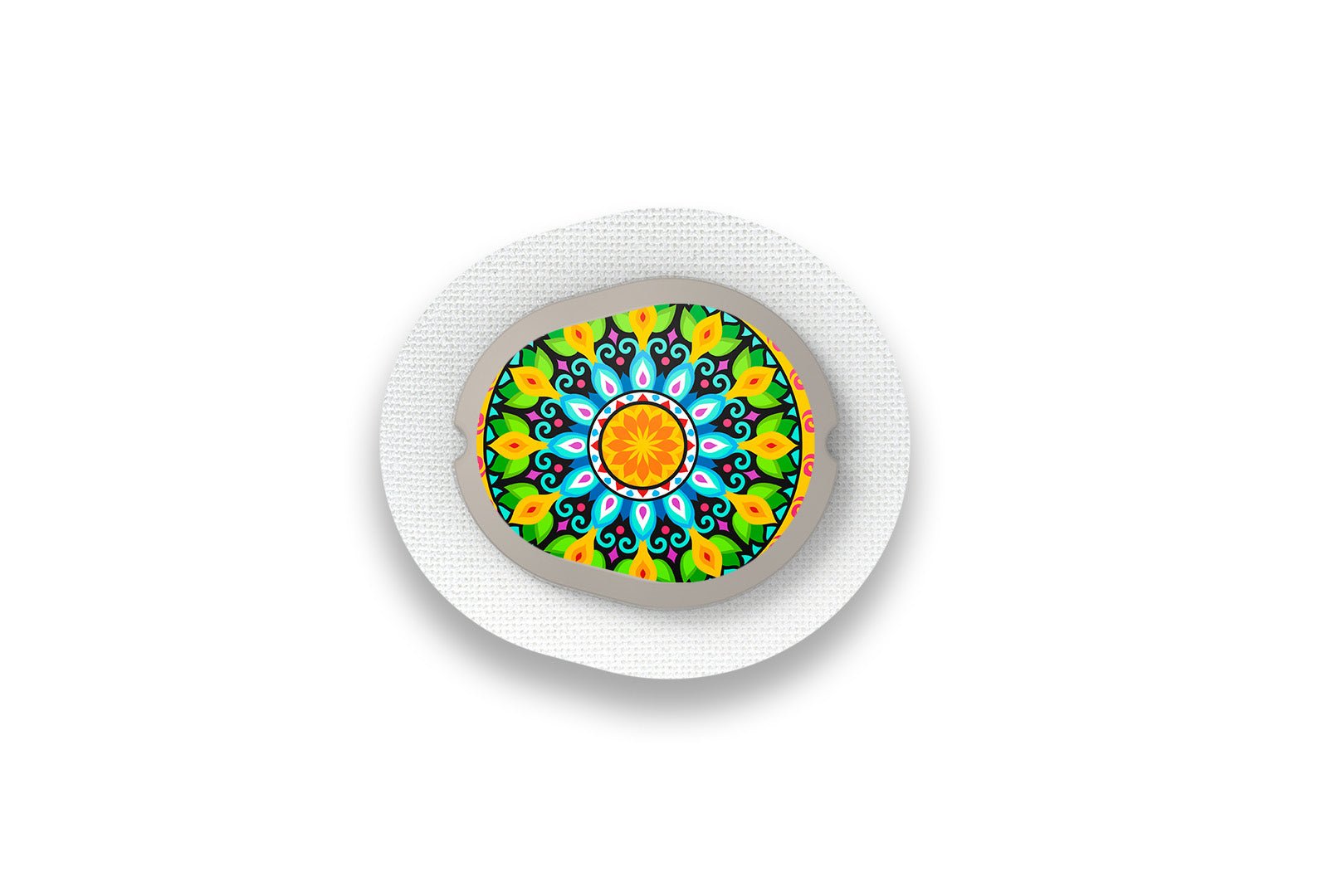 Bright Mandala Sticker for Novopen 4, 5, 6, or Echo diabetes supplies and insulin pumps
