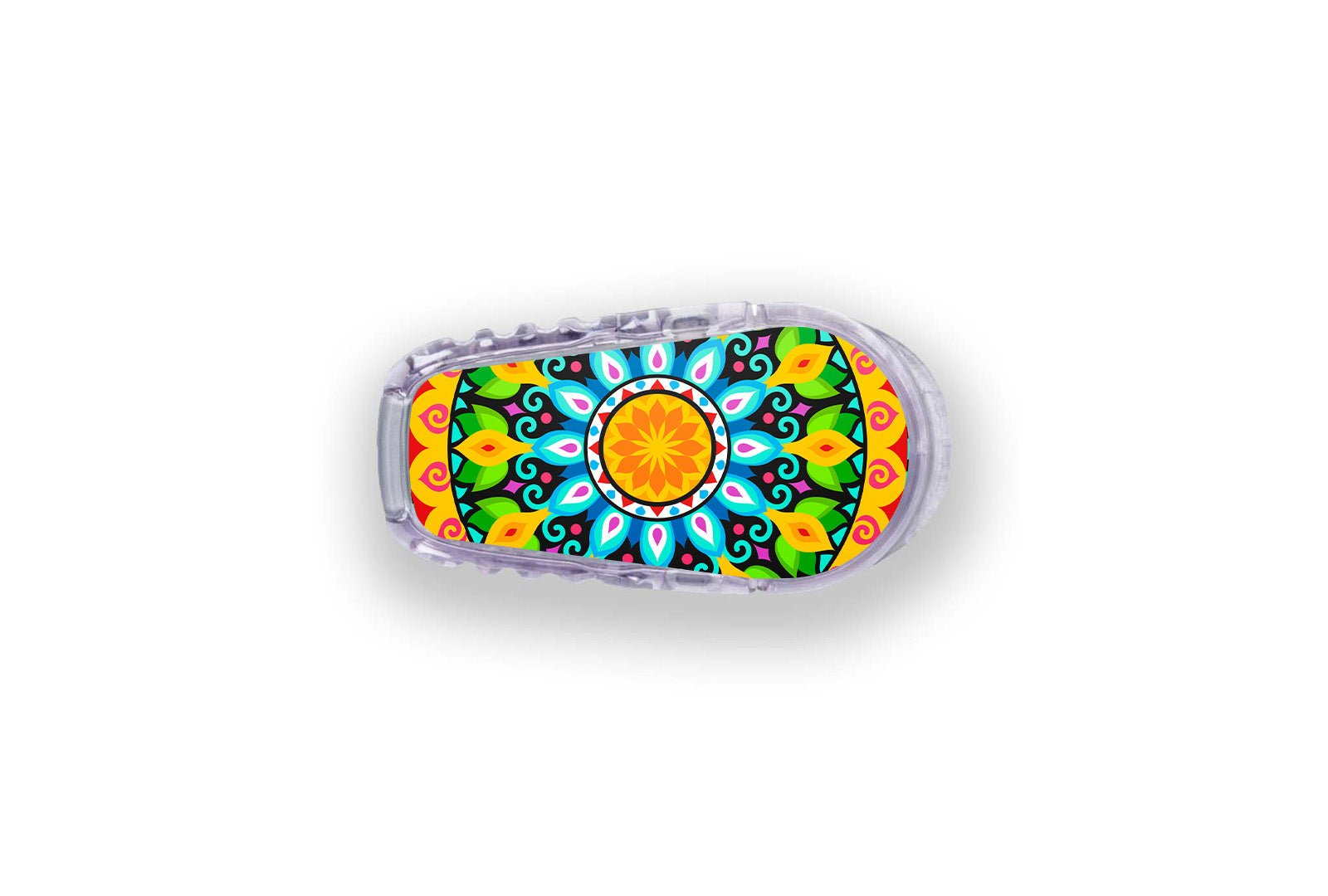 Bright Mandala Sticker for Novopen 4, 5, 6, or Echo diabetes supplies and insulin pumps