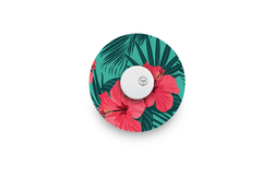 Bright Red Flowers Patch for Freestyle Libre 3 diabetes supplies and insulin pumps