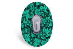 Bright Teal Flowers Patch - Dexcom G6 / One for Single diabetes supplies and insulin pumps
