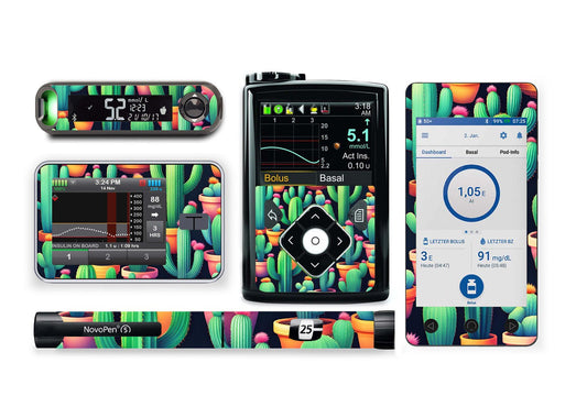 Cactus Sticker for Novopen 4, 5, 6, or Echo diabetes supplies and insulin pumps