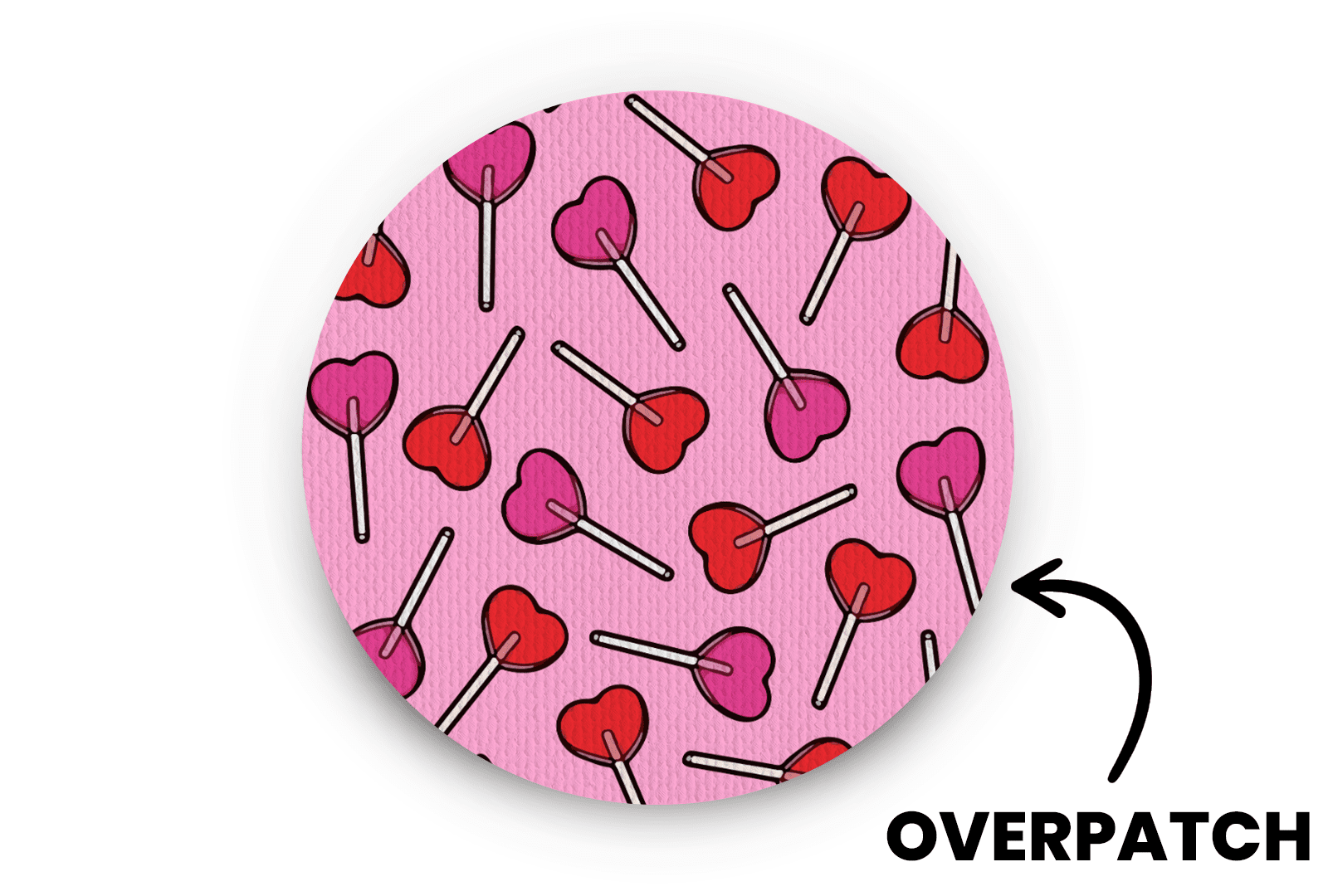 Candy Hearts Patch for Generic Overpatch diabetes supplies and insulin pumps