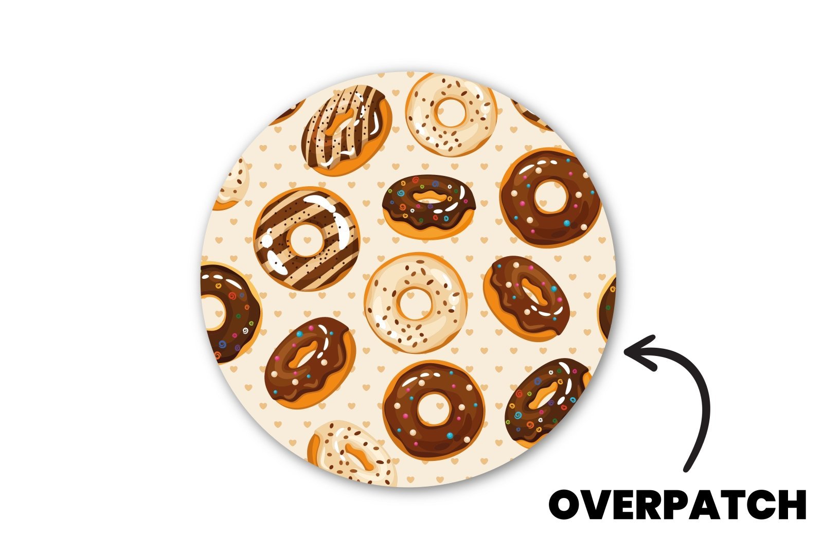 Chocolate Donuts Patch - Overpatches for Single diabetes supplies and insulin pumps