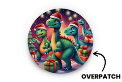 Christmas Dinosaur Patch - Overpatches for Single diabetes supplies and insulin pumps