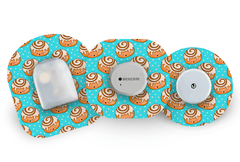 Cinnamon Bun Patch for Freestyle Libre 2 diabetes supplies and insulin pumps