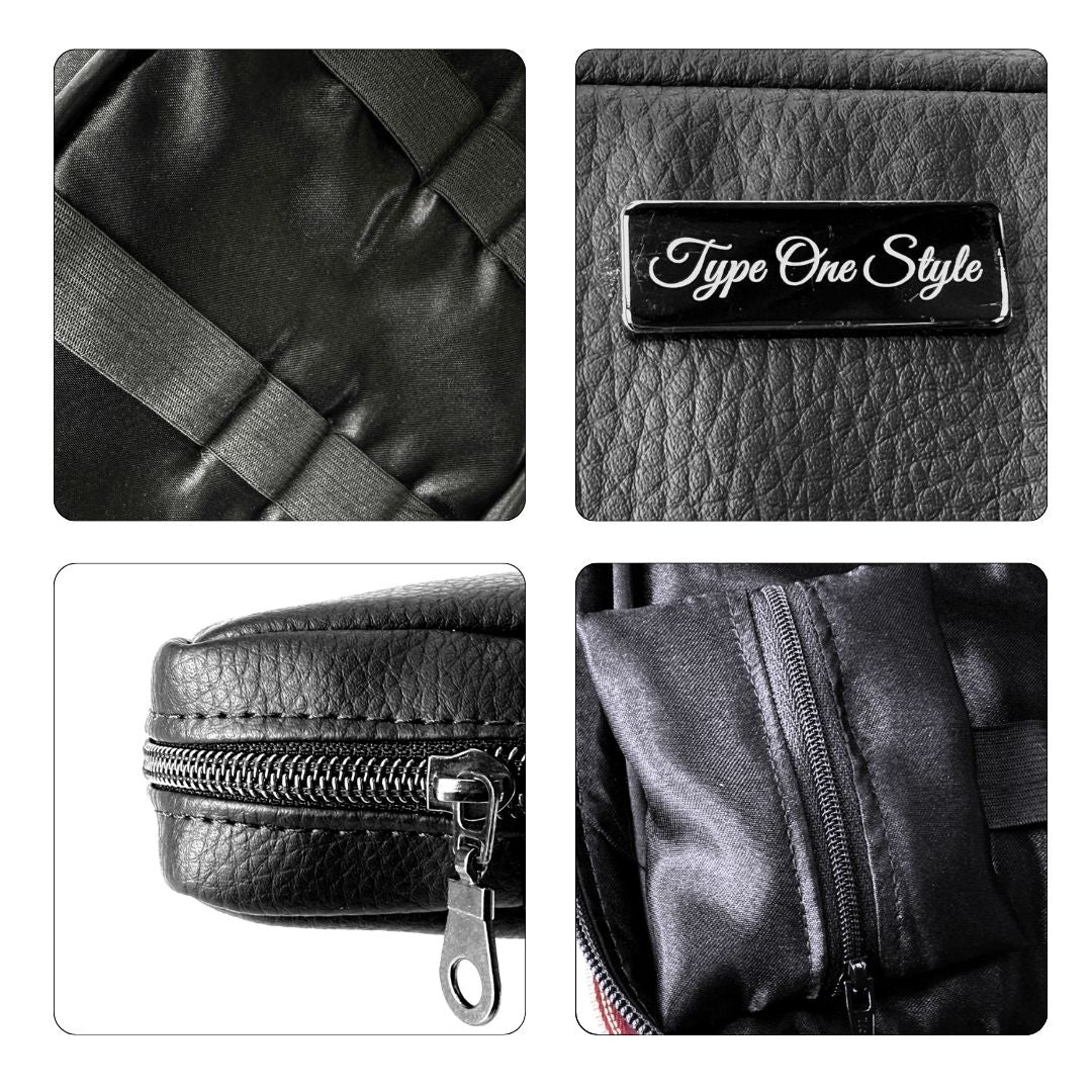 Classic Black Luxury T1D Essentials Bag for diabetes supplies and insulin pumps