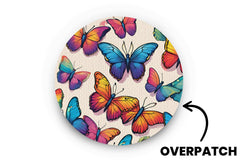 Colourful Butterflies Patch - Overpatches for Single diabetes supplies and insulin pumps