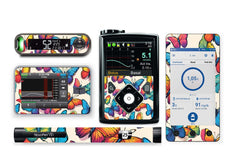 Colourful Butterflies Sticker for Novopen 4, 5, 6, or Echo diabetes supplies and insulin pumps