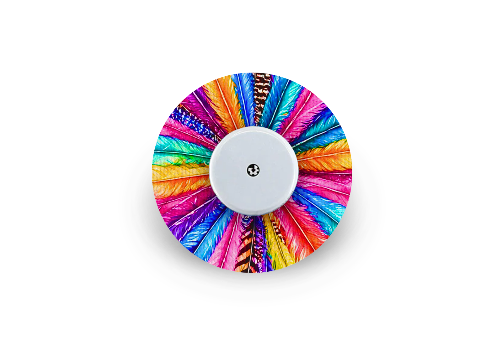 Colourful Feathers Patch for Freestyle Libre 2 diabetes supplies and insulin pumps