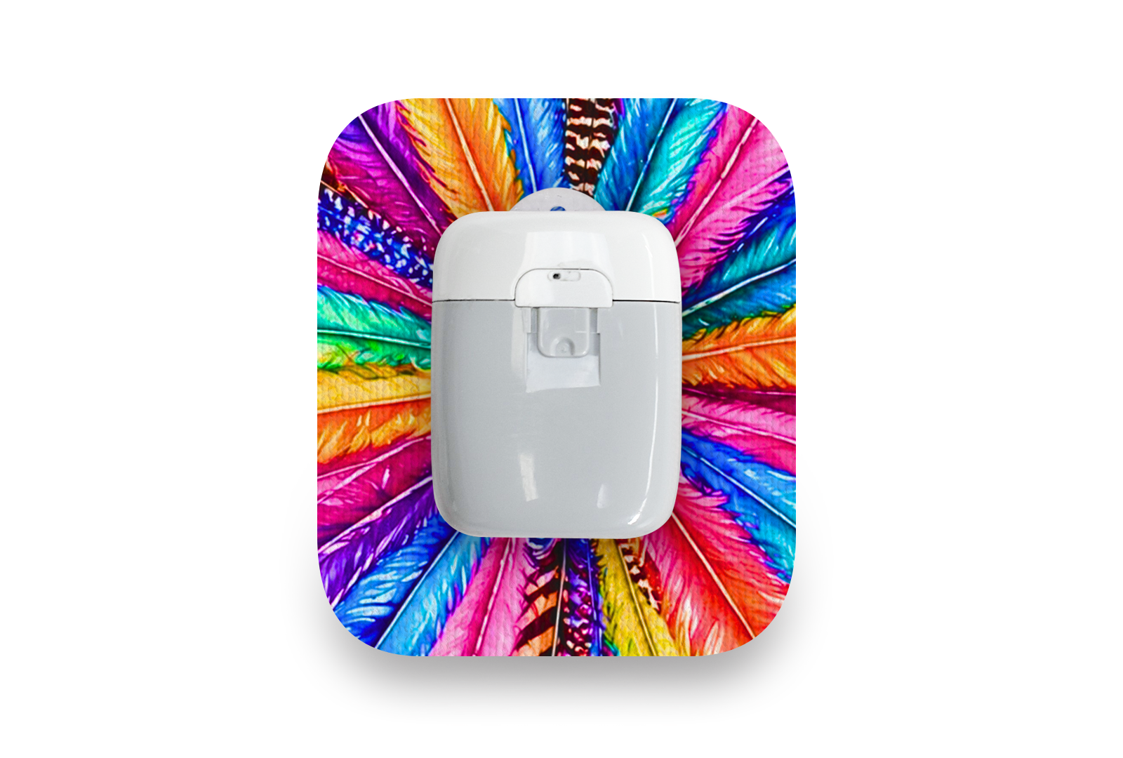 Colourful Feathers Patch for TouchCare® Nano 300U pump diabetes supplies and insulin pumps