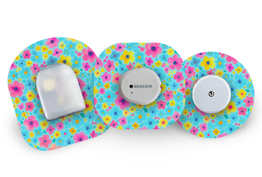 Confetti Flowers Patch for Freestyle Libre 2 diabetes supplies and insulin pumps