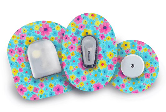 Confetti Flowers Patch for Freestyle Libre 2 diabetes supplies and insulin pumps