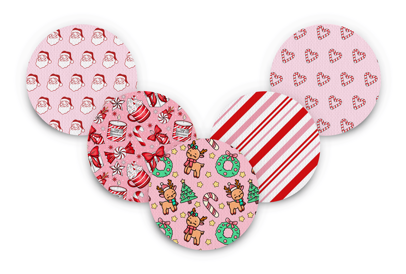 Cute Christmas Patch Pack for Generic Overpatch diabetes supplies and insulin pumps